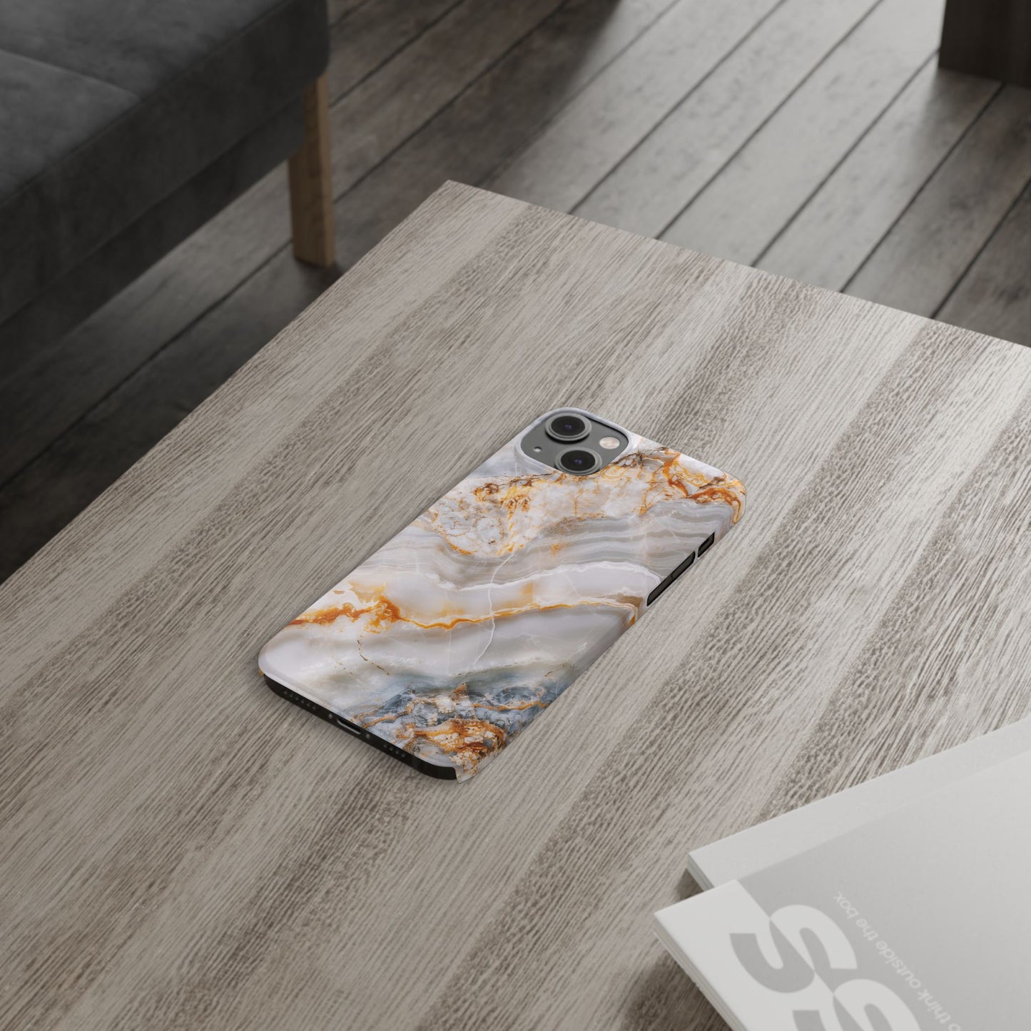 Pure Elegance Marble Slim Phone Cases, Modern Tech Decor