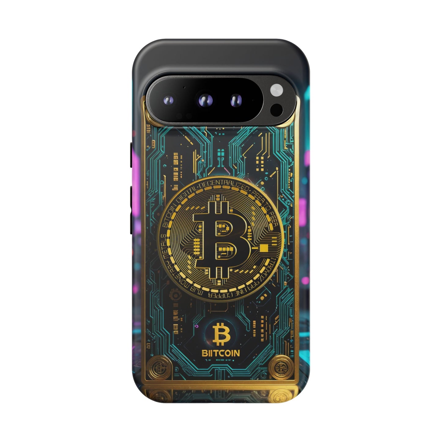 Bitcoin Google Pixel Phone Case - Tough Cases with Cryptocurrency Design