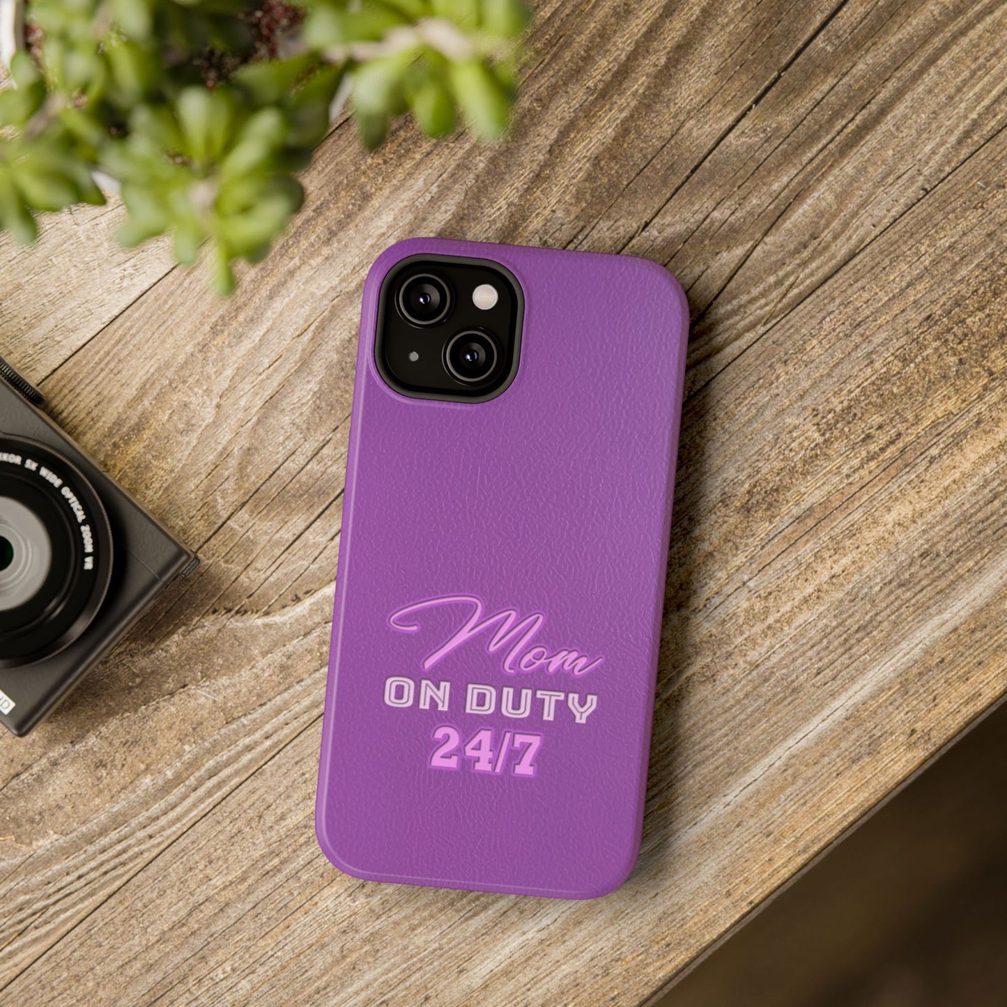 Mom On Duty Impact-Resistant Case, Purple Case for Mothers