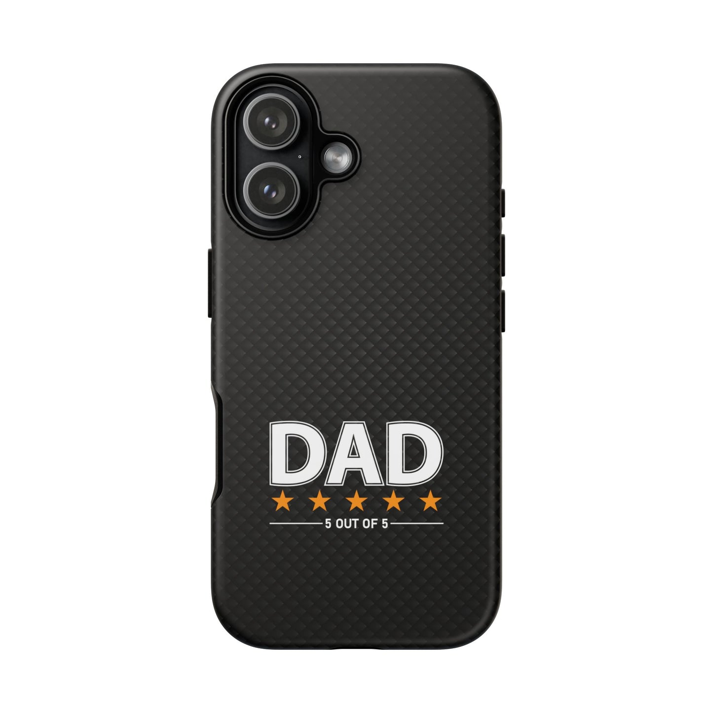 5-Star Dad iPhone Case - Tough Black Cover for Father's Day