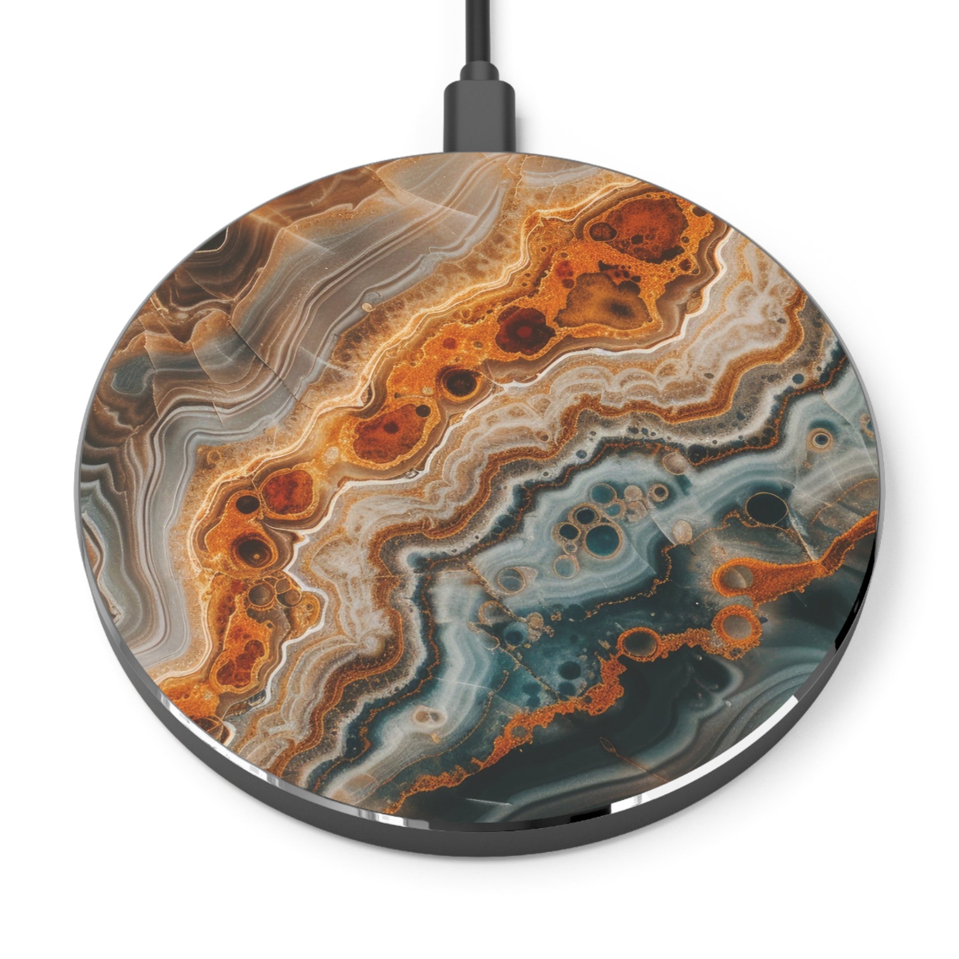 Unique Marble 10W Qi Certified Fast Wireless Charging Pad,  Modern & Stylish Design