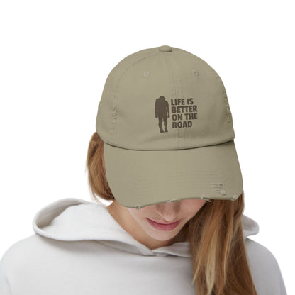 Life Is Better On The Road Unisex Distressed Cap
