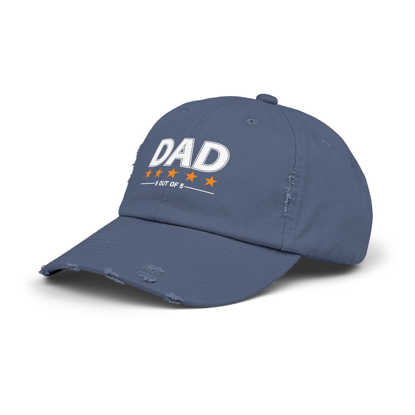 Dad 5 out of 5 Stars Unisex Distressed Cap