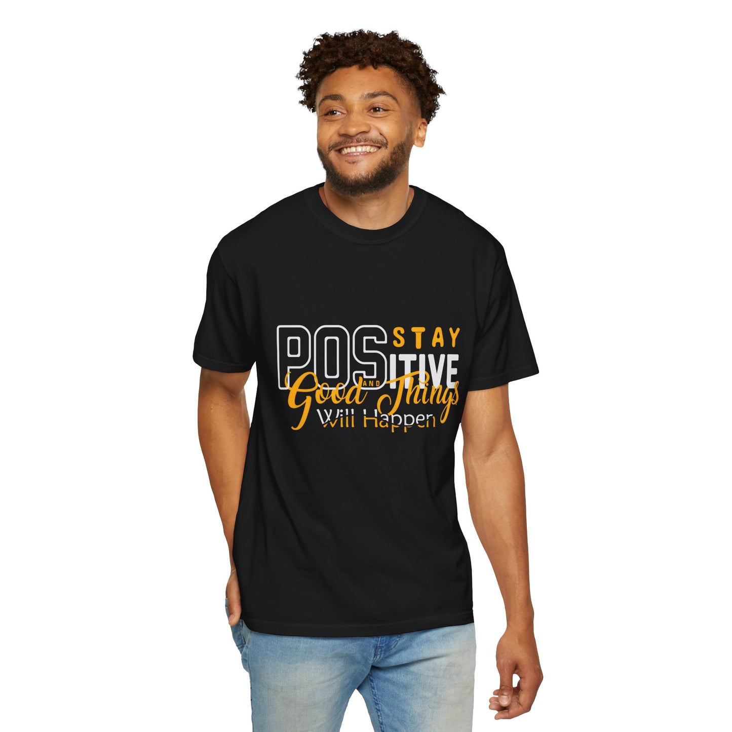 Unisex Positive Vibe T-Shirt - Stay Positive Good Things Will Happen
