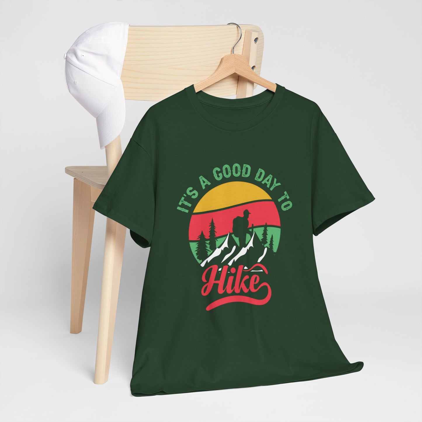 "It's a Good Day to Hike" Unisex Heavy Cotton Tee - Adventure Outdoor Shirt