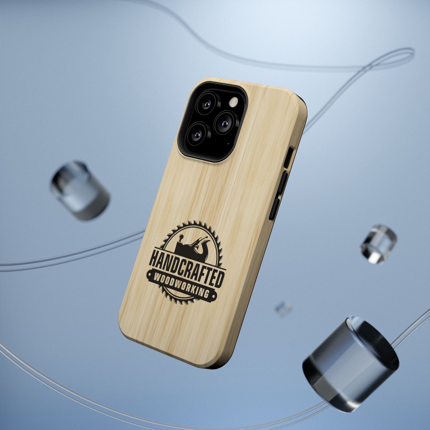 Handcrafted Woodworking Logo Magnetic Phone Cases