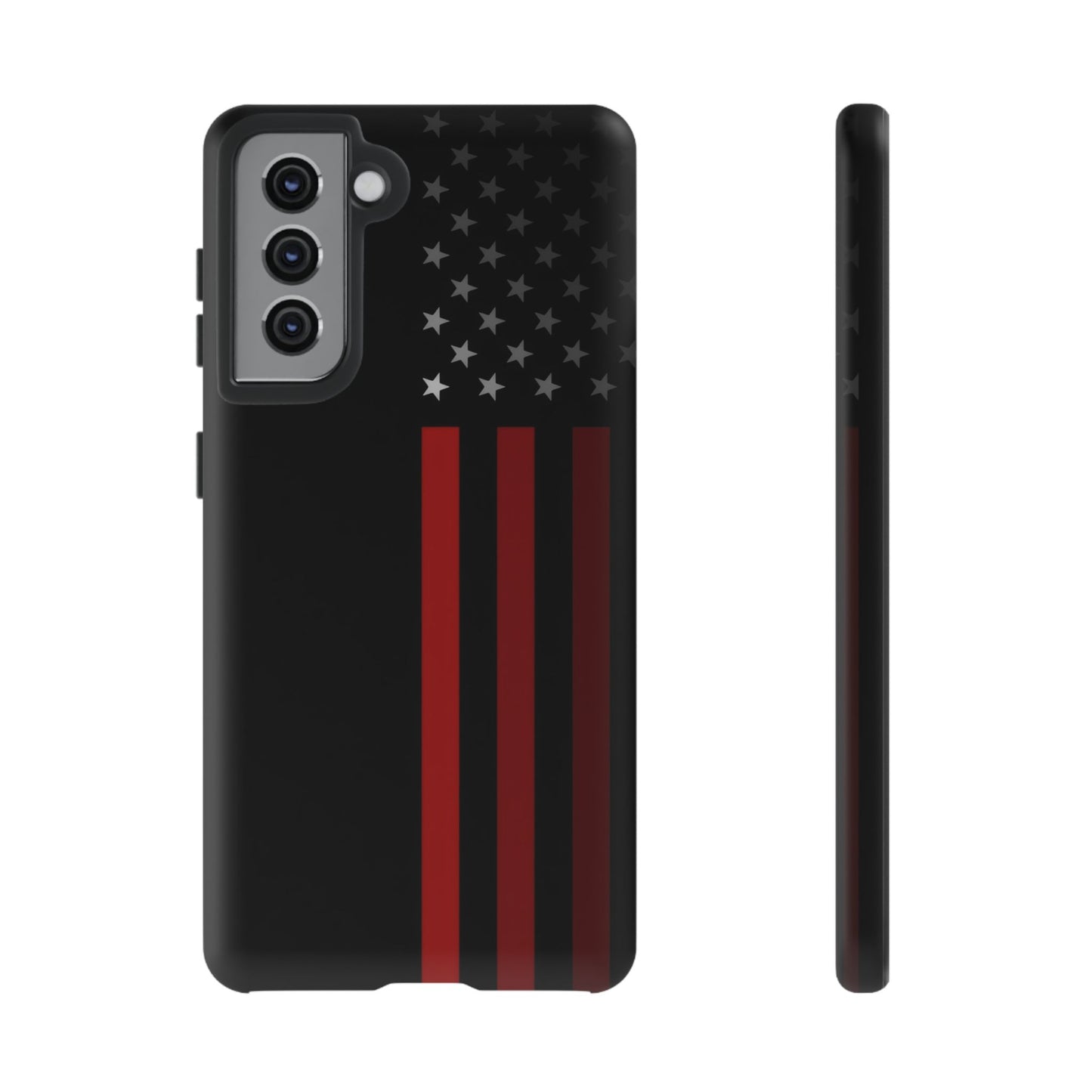 Patriotic Samsung Tough Cases, Red Line American Flag Phone Cover