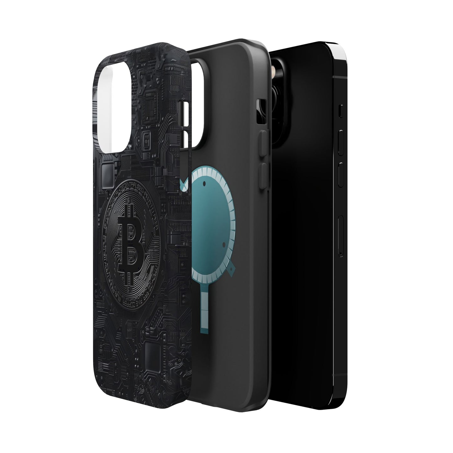Black Bitcoin Magnetic iPhone Cases - Ideal for Tech Enthusiasts