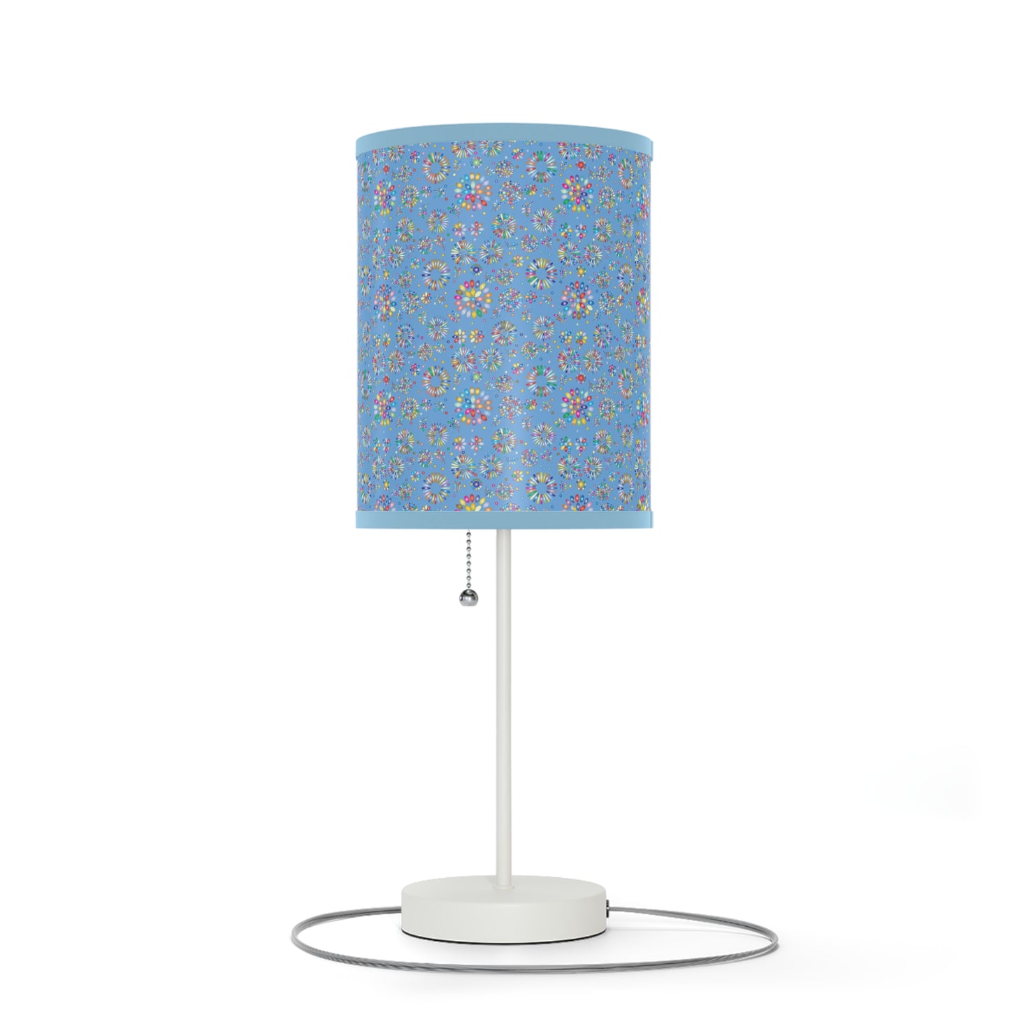 Vibrant Vibes: Happy Color Lamp on a Stand, US|CA plug / Light Blue