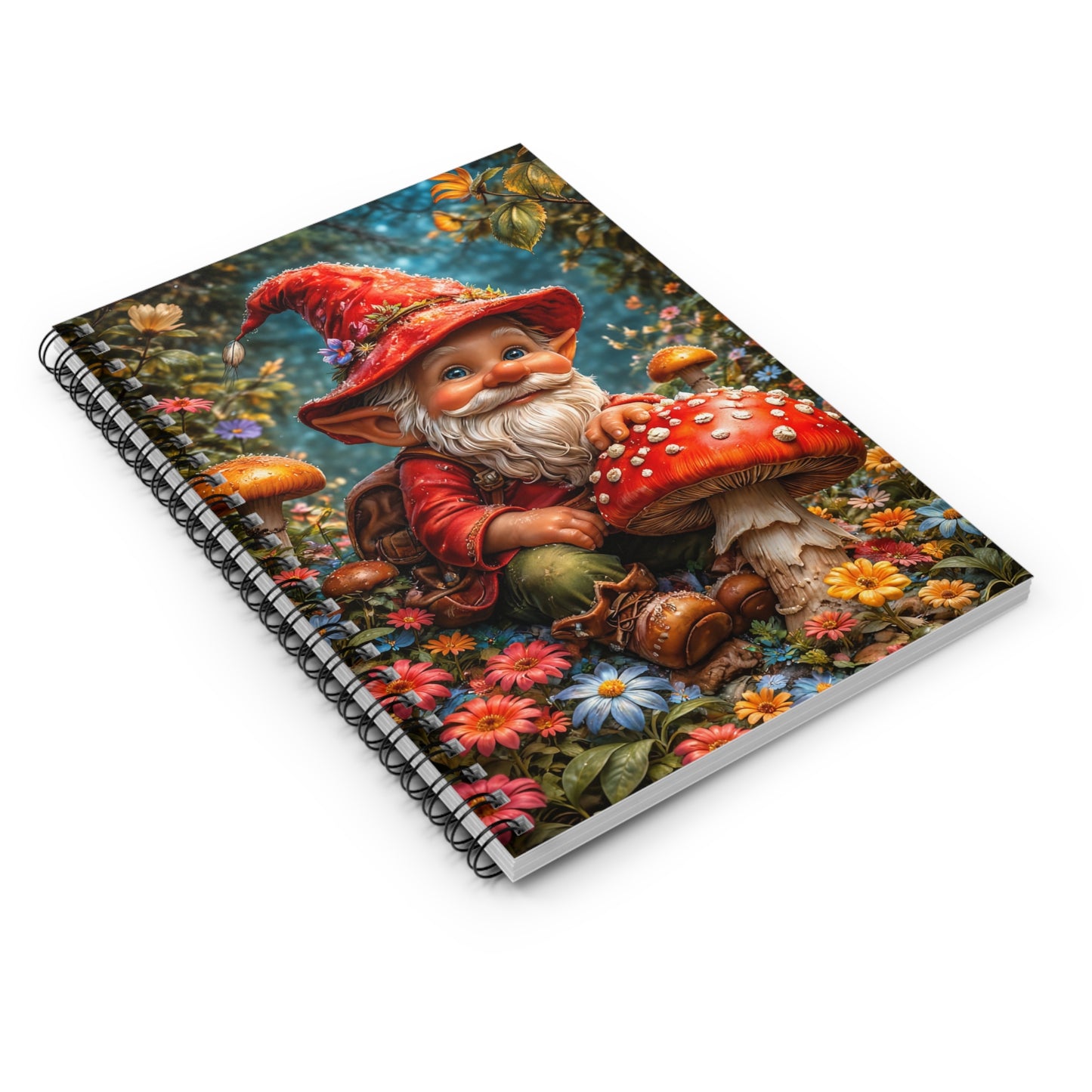 Mushroom Grove Gnome Journal, Enchanted Ruled Adventure Notebook