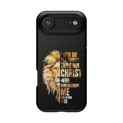 Copy of Inspirational Lion Magnetic iPhone Case, Strength & Faith, Christian Accessories