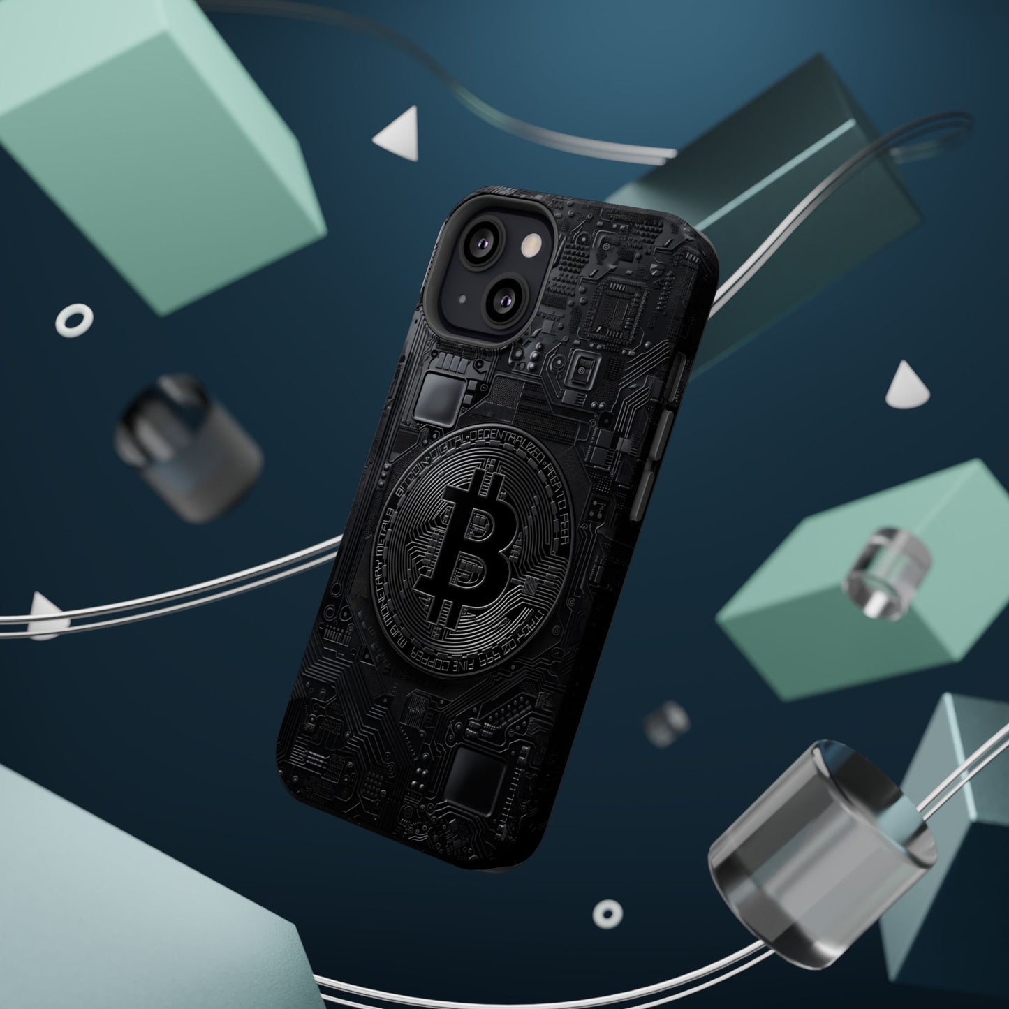 Black Bitcoin Magnetic iPhone Cases - Ideal for Tech Enthusiasts