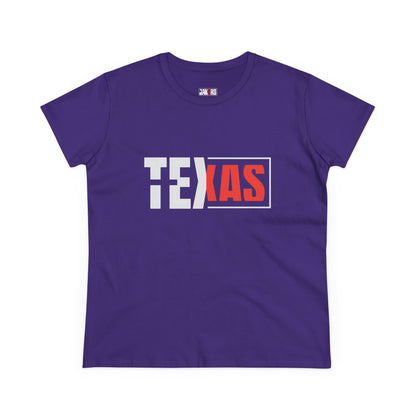Texas Graphic Women's Midweight Cotton Tee - Stylish Casual Wear