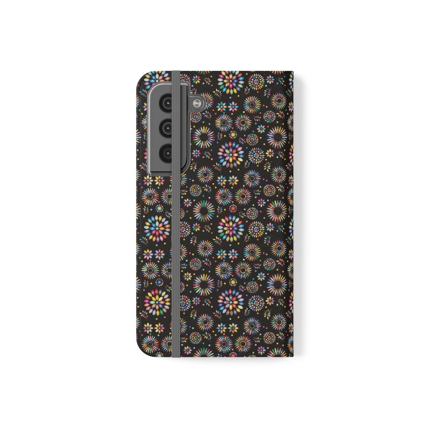 Vibrant Vibes Flip Cases / Black