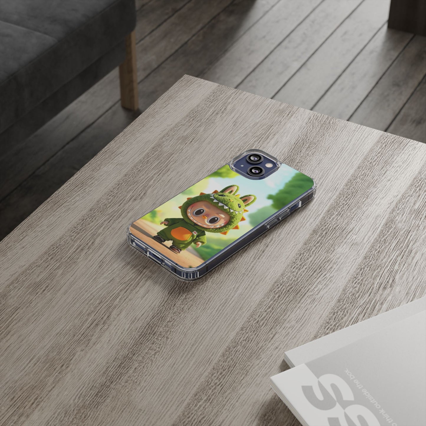 Copy of The Monsters Clear Case for iPhone Models – Playful Dinosaur Design