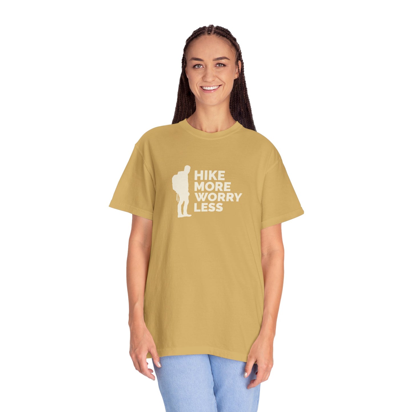 Hike More Worry Less Unisex Garment-Dyed T-shirt