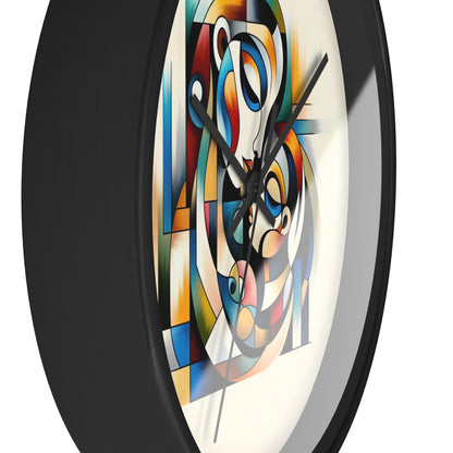 Abstract Art Wall Clock 10" – Mother with Child Design, Modern Home Decor