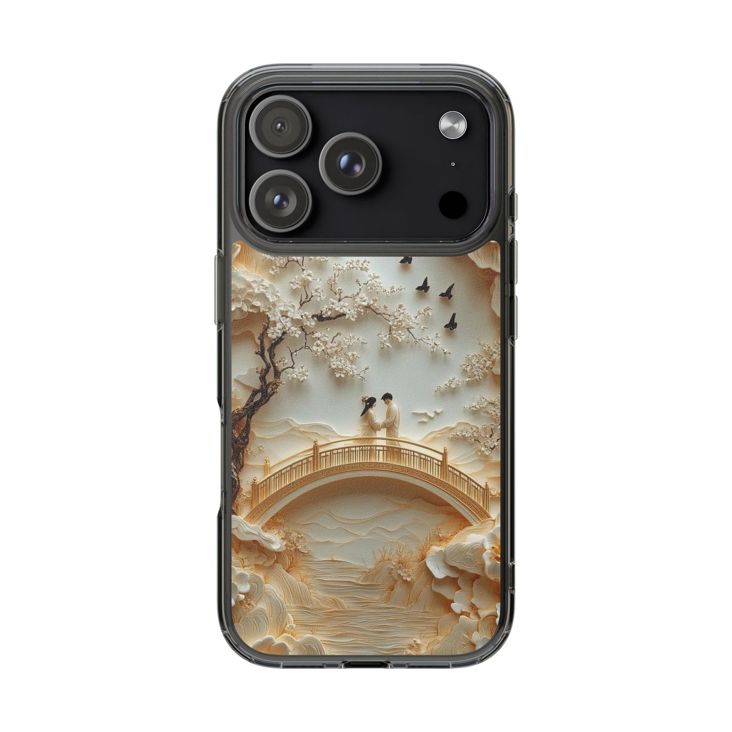 Romantic Couple 3D Effect Clear Cases,  Artistic Protective Cover
