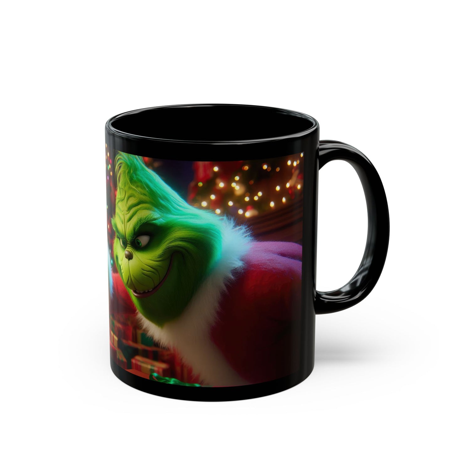 Sneaky Santa Black Mug - 11oz, 15oz