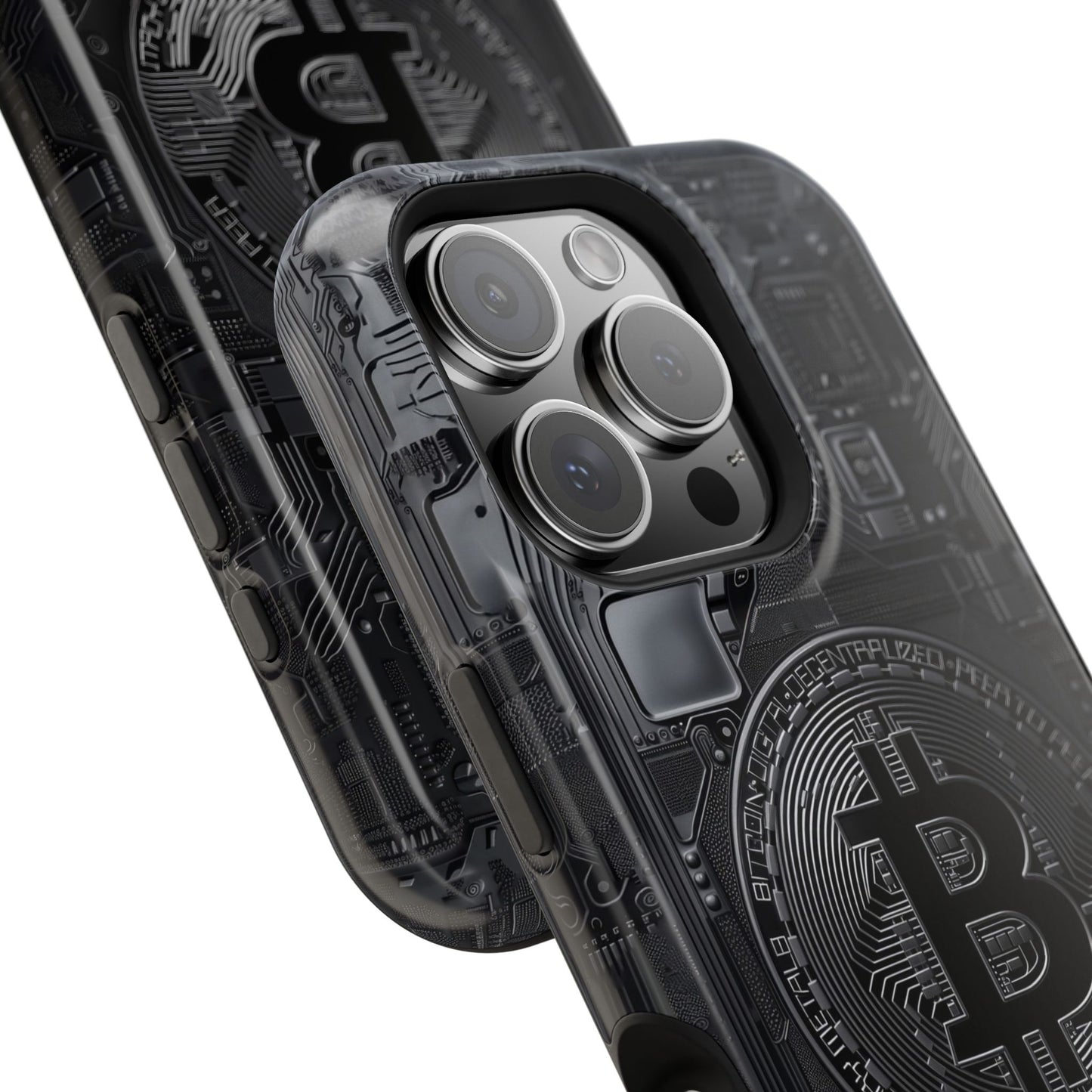 Black Bitcoin Magnetic iPhone Cases - Ideal for Tech Enthusiasts