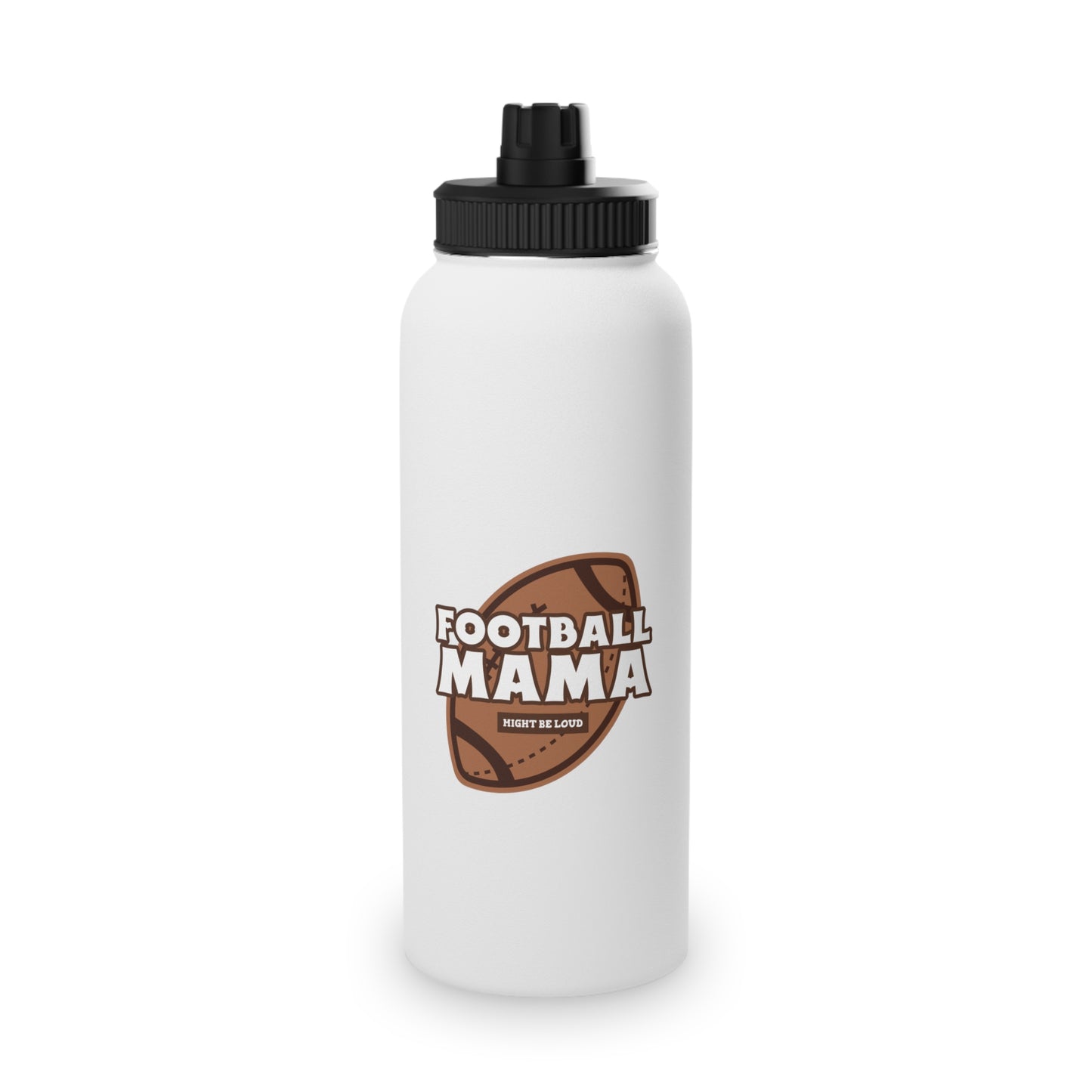 Football Mama Stainless Steel Water Bottle, Sports Lid