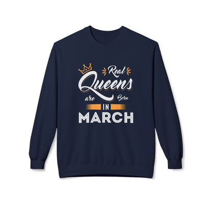 Custom Birthday Sweatshirt —"Real Queens Are Born in..." Gift for Her