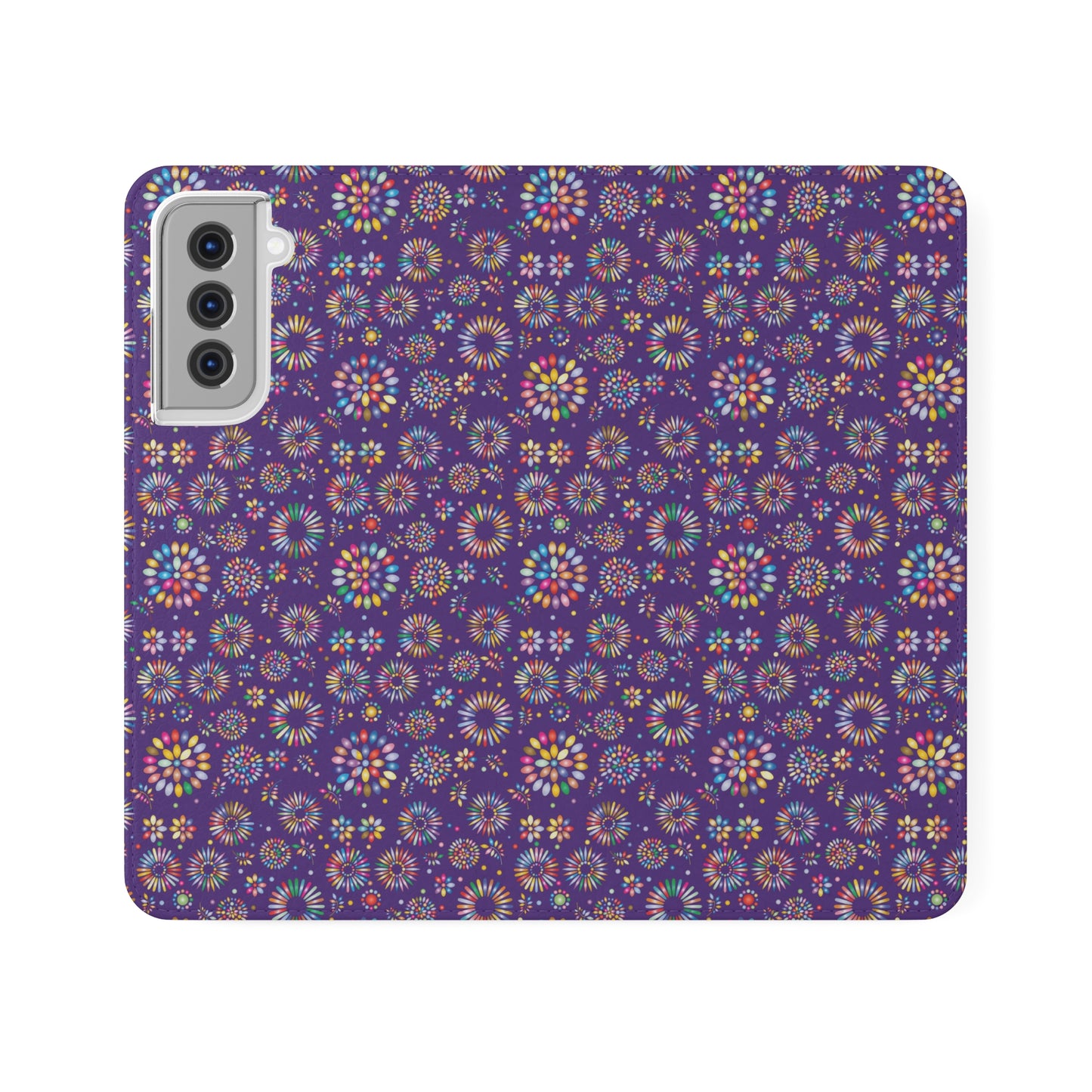 Vibrant Vibes Flip Cases / Purple