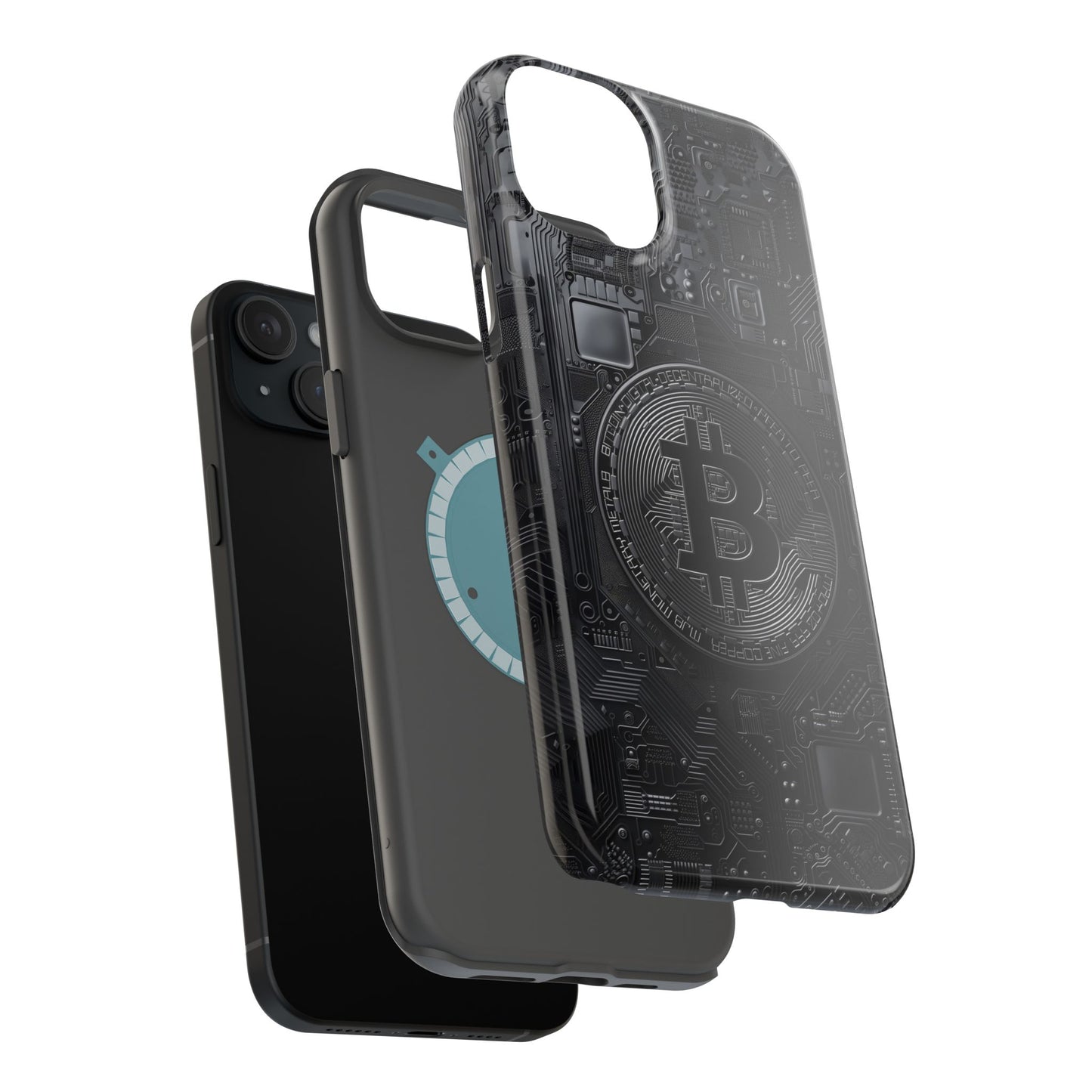 Black Bitcoin Magnetic iPhone Cases - Ideal for Tech Enthusiasts