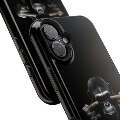 Edgy Gorilla Magnetic iPhone Case, Unique Cell Phone Cover