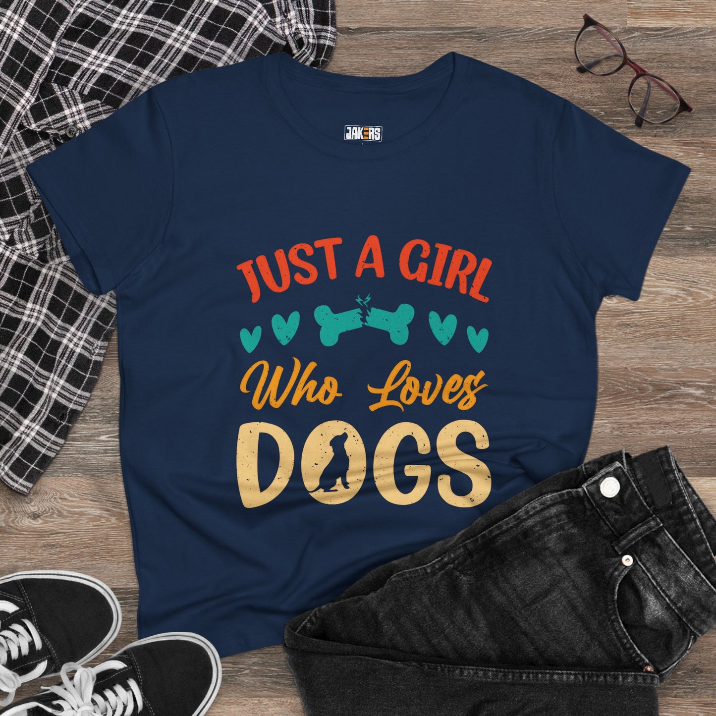 Just a Girl Who Loves Dogs Tee - Women's Dog Lover T-Shirt