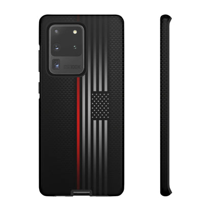 Elegant Patriotic Samsung Phone Case, Thin Red Line Design