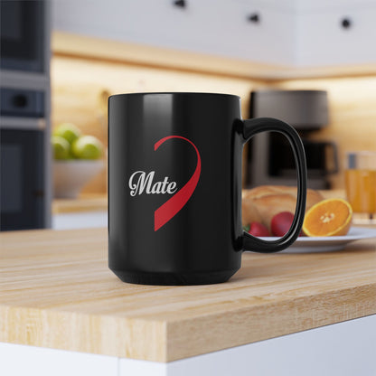Soulmate Black Mug, Valentine's Day Cup, 11oz, 15oz