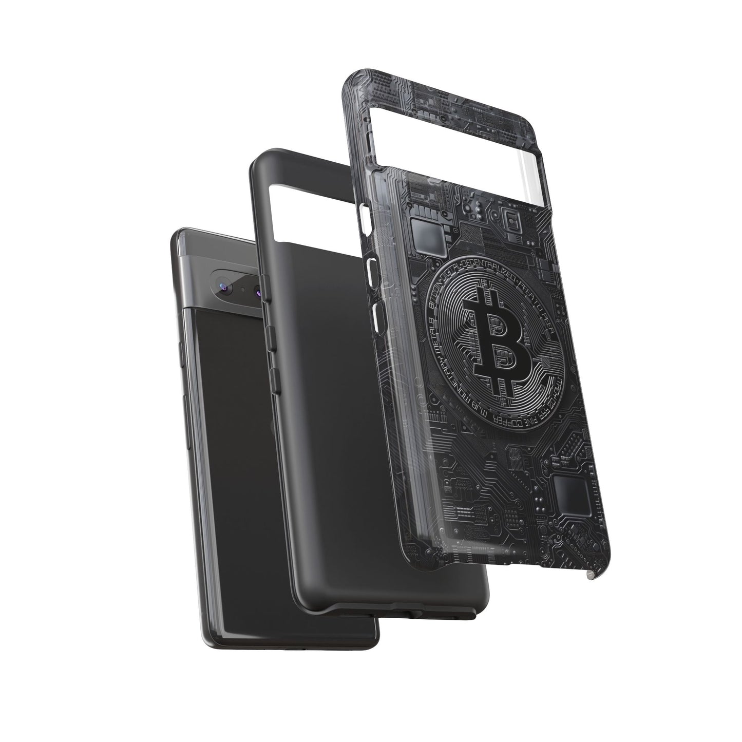 Bitcoin Google Pixel Tough Phone Case, Cryptocurrency Protection Cover