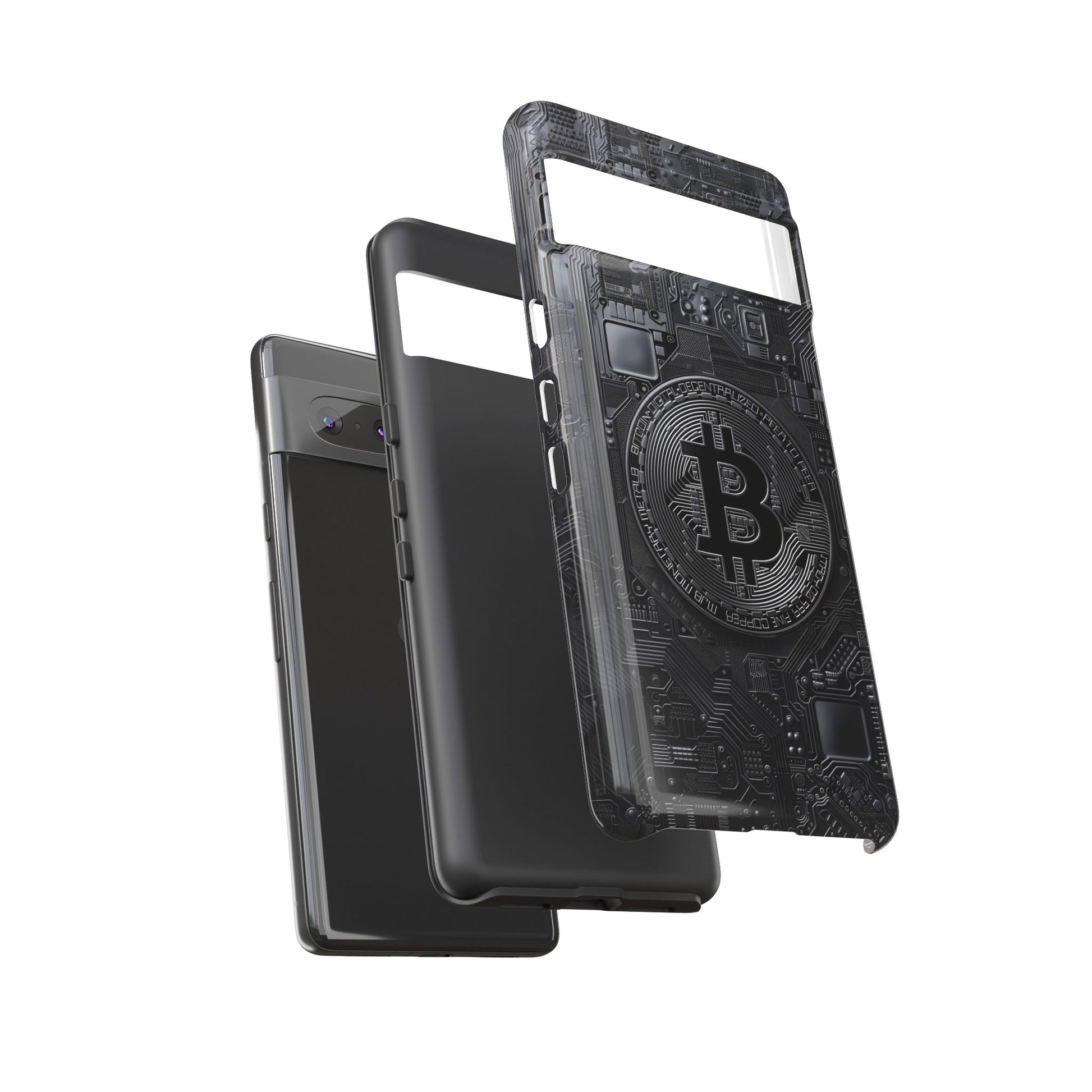 Bitcoin Google Pixel Tough Phone Case, Cryptocurrency Protection Cover