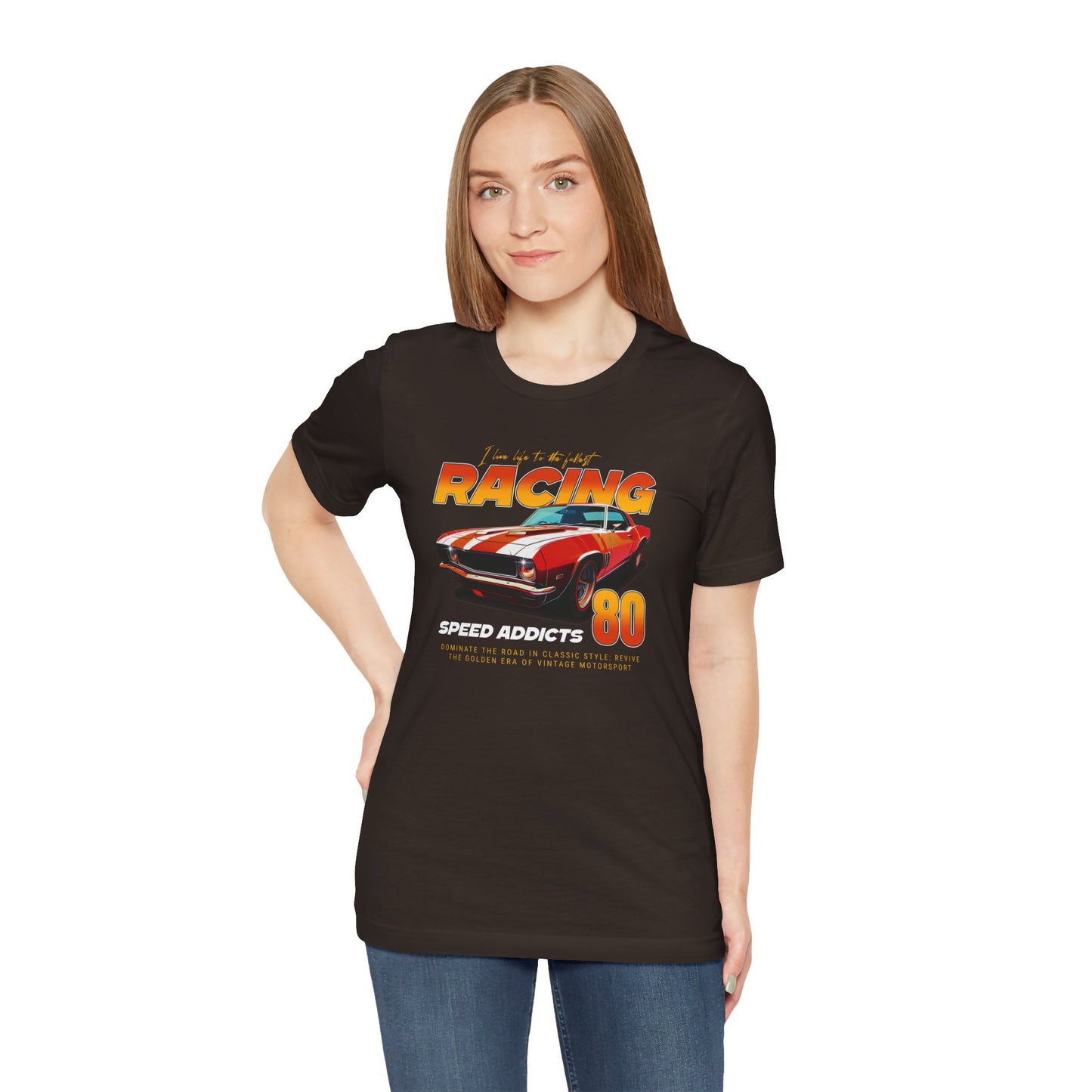 I Live Life To The Fullest Racing Speed Addicts Unisex Jersey Short Sleeve Tee