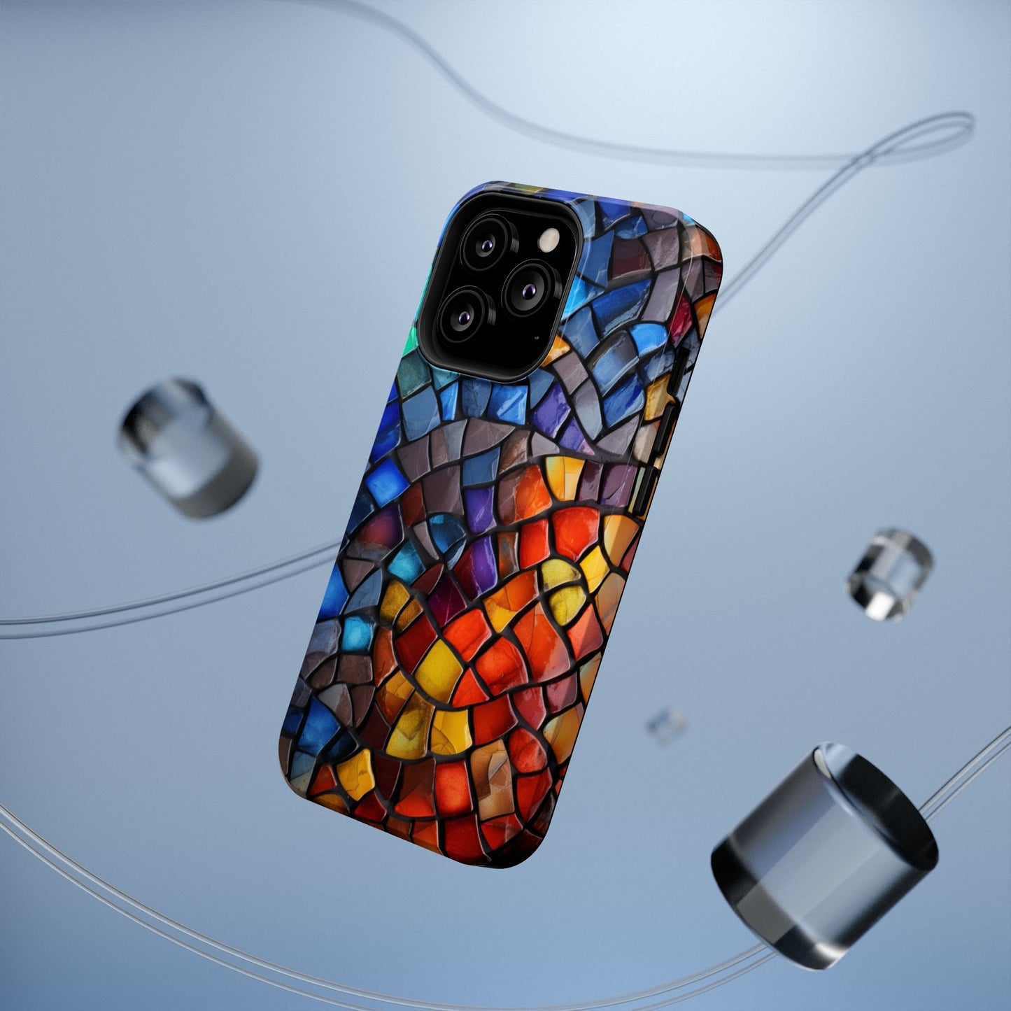 Stained Glass Impact-Resistant Phone Case, Colorful Phone Cover