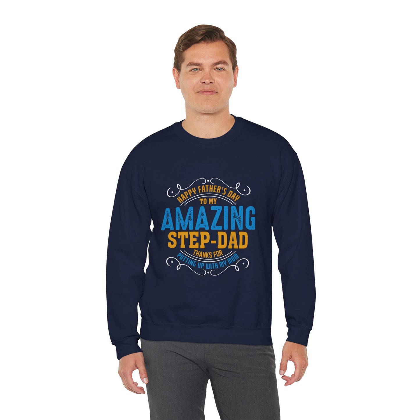 Amazing Step-Dad - Unisex Heavy Blend™ Crewneck Sweatshirt
