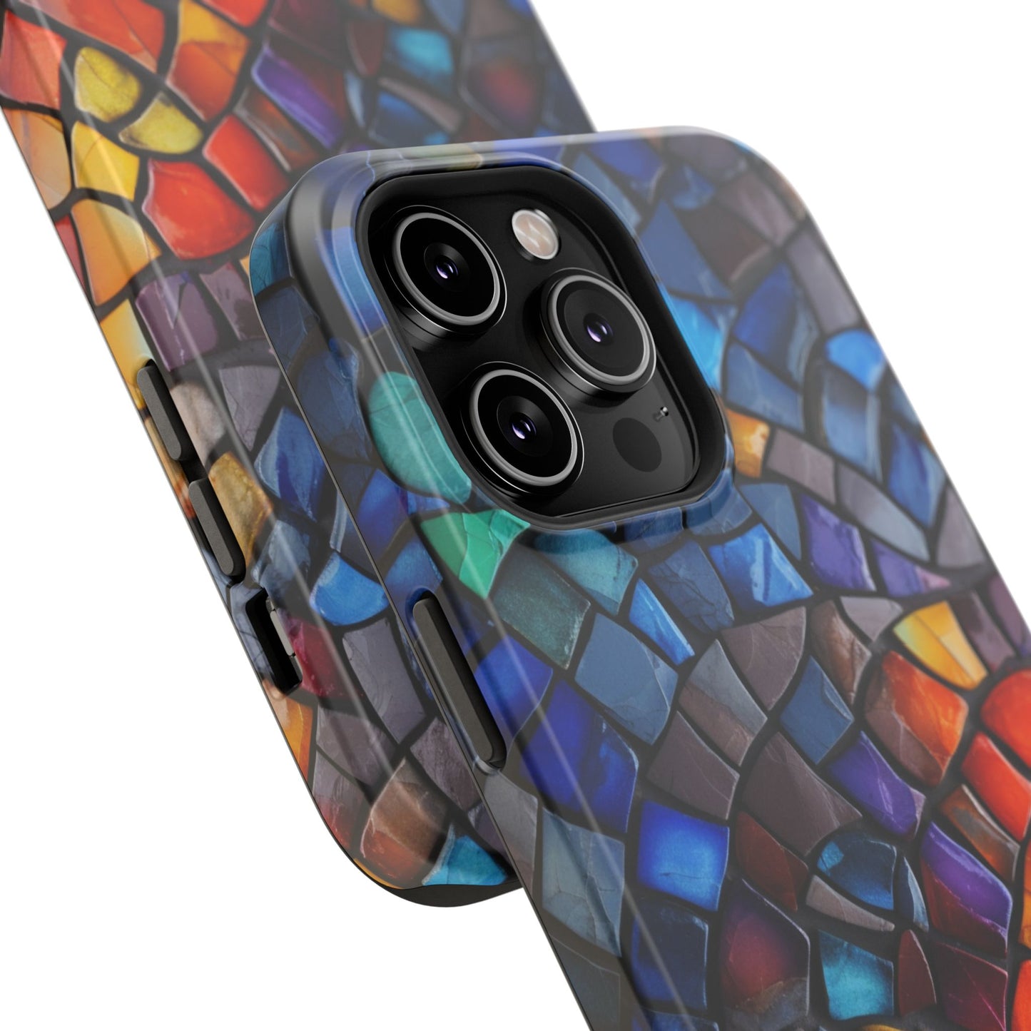 Stained Glass Impact-Resistant Phone Case, Colorful Phone Cover