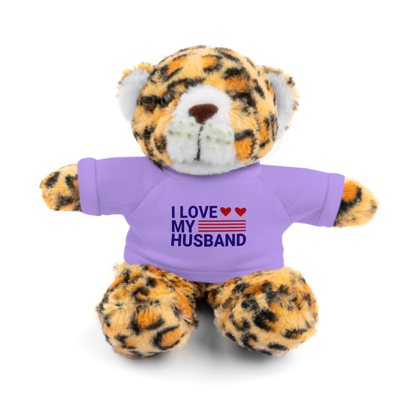Stuffed Animal with "I love my husband" Tee, Gift for husband