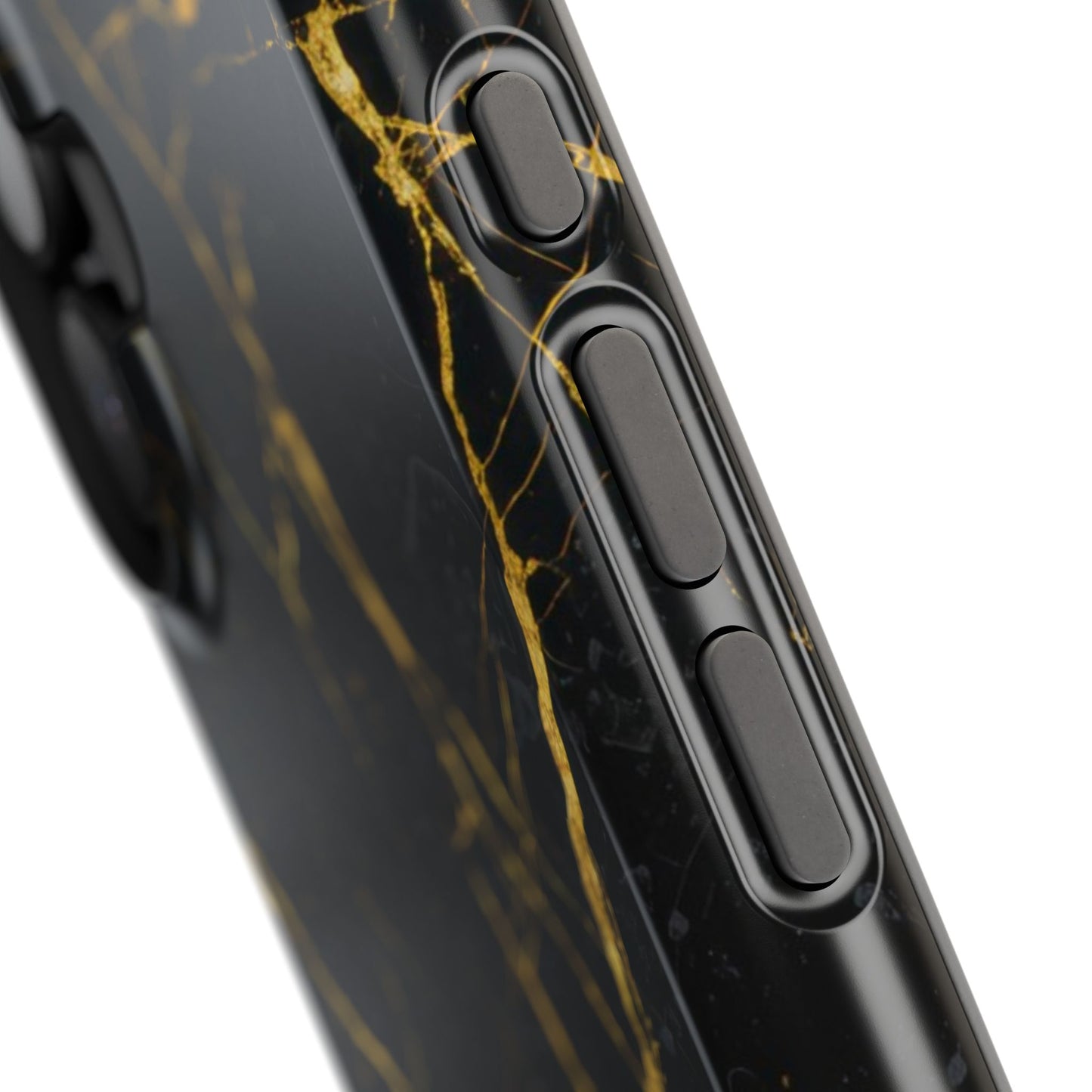 Luxury Black Marble Impact-Resistant iPhone