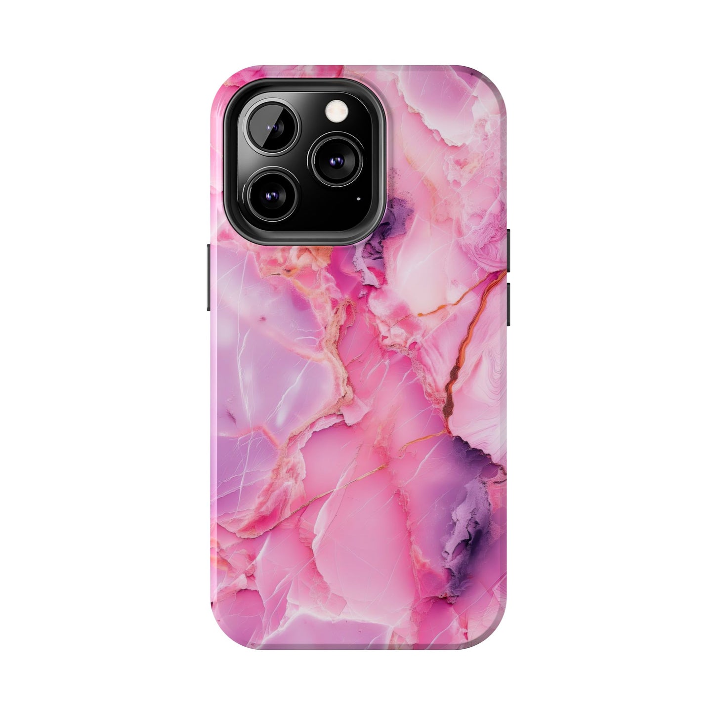 Pink Marble Tough Cases for iPhone, Stylish Protective Covers