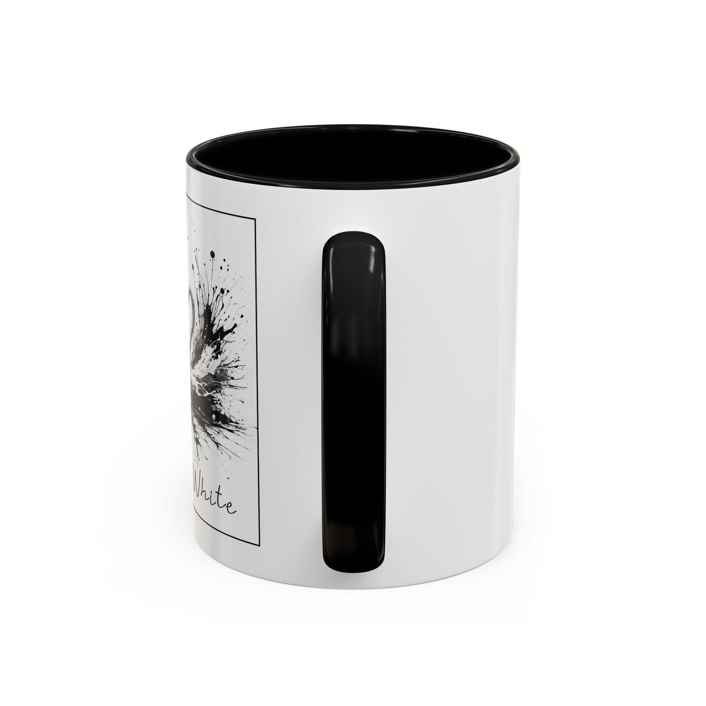 Black & White Swans Accent Coffee Mug (11, 15oz)