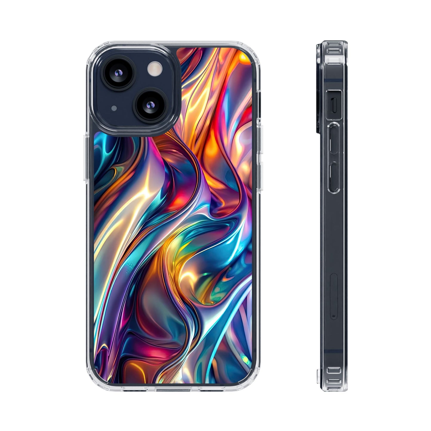 Colorful Clear Case for iPhone – Abstract Art Design