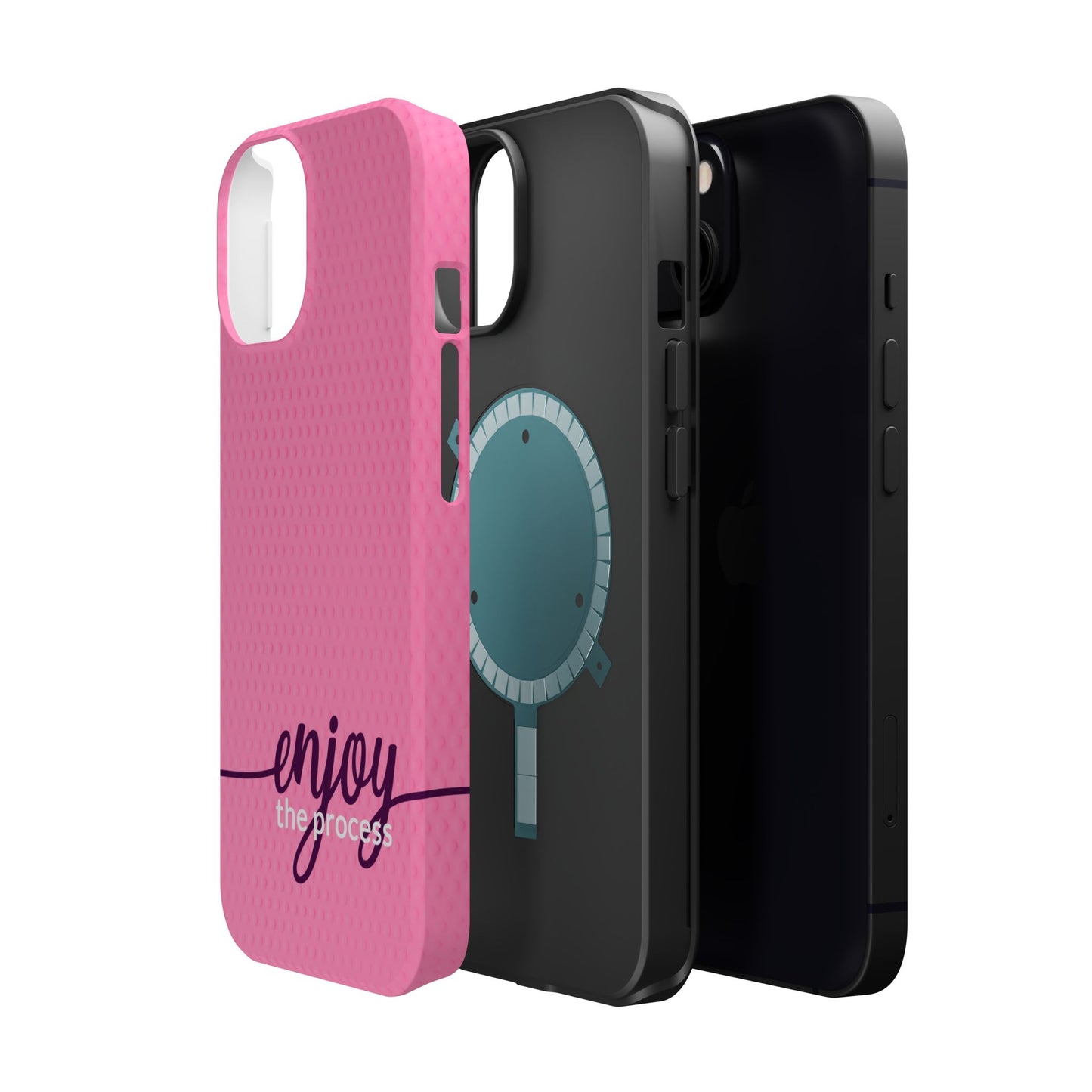 Enjoy the Process Magnetic Case - Motivational Pink Phone Cover for Women