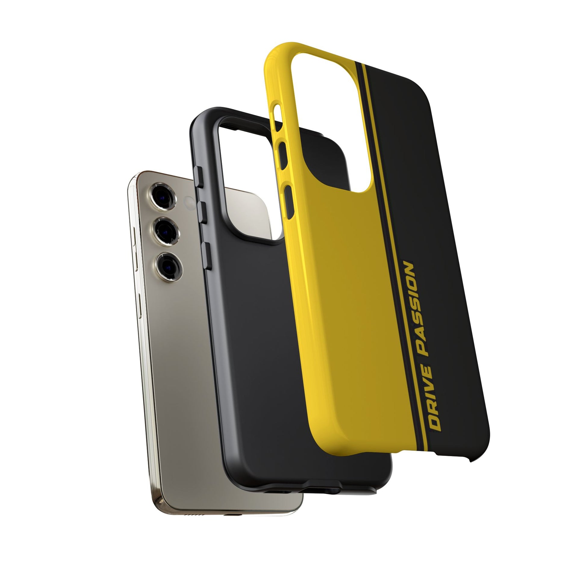 Drive Passion Tough Case – Bold Yellow & Black Design