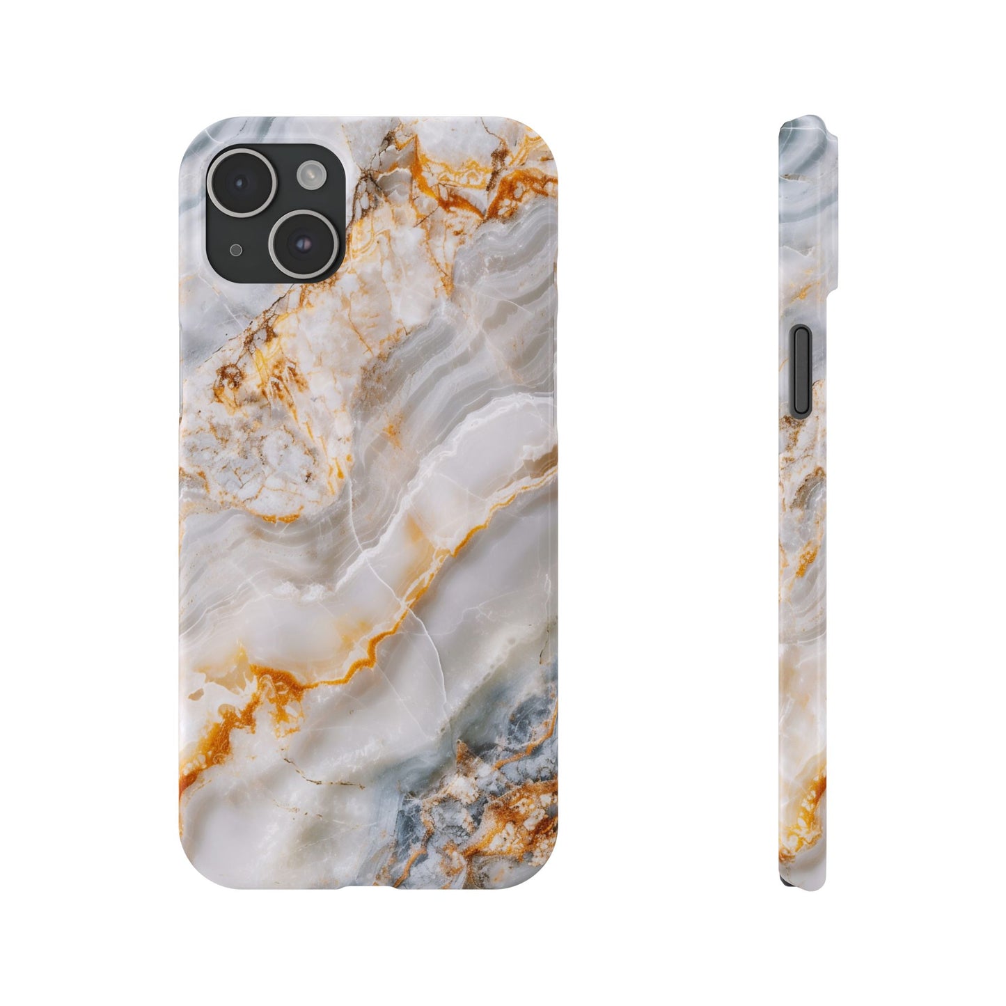 Pure Elegance Marble Slim Phone Cases, Modern Tech Decor