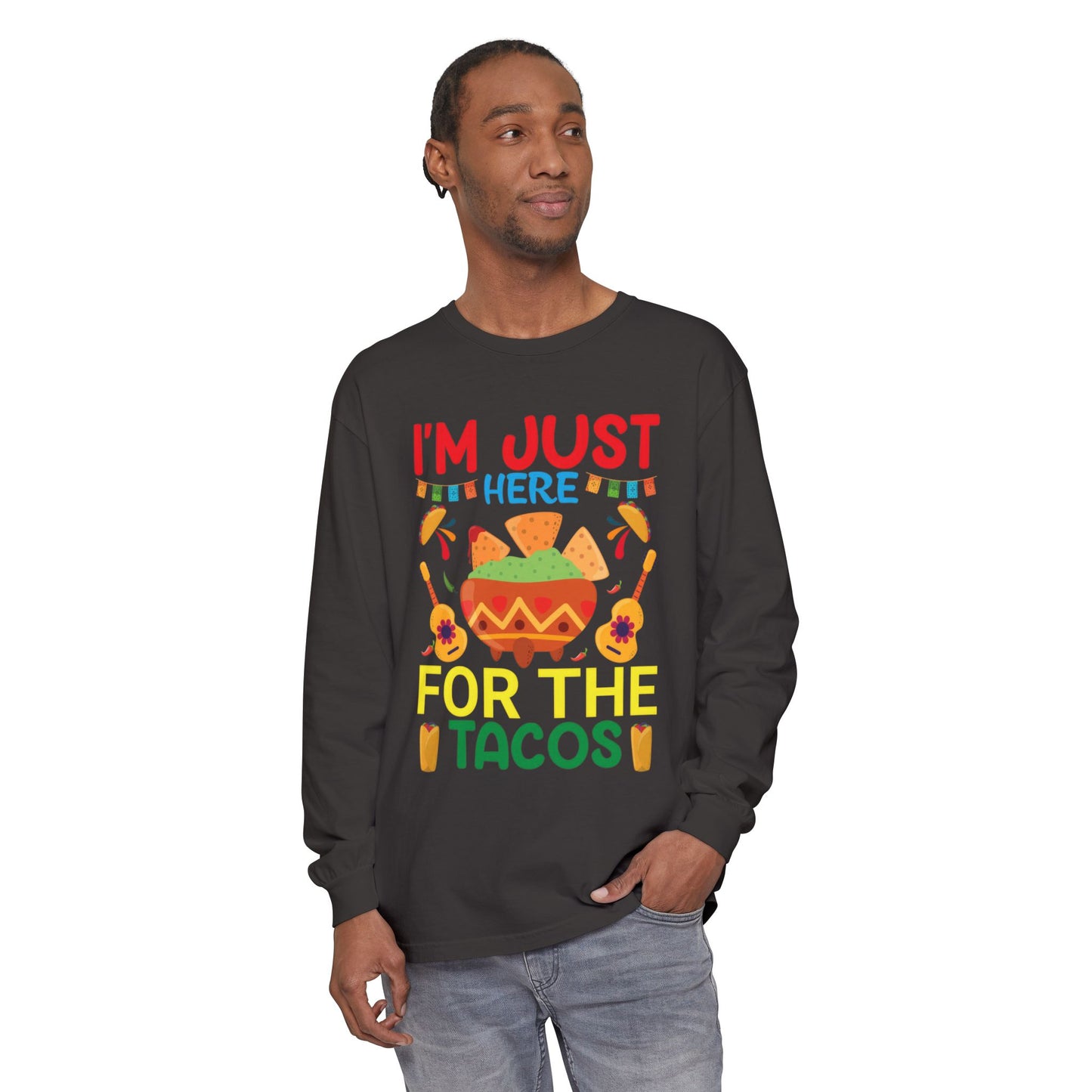Unisex Taco-Themed Long Sleeve T-Shirt