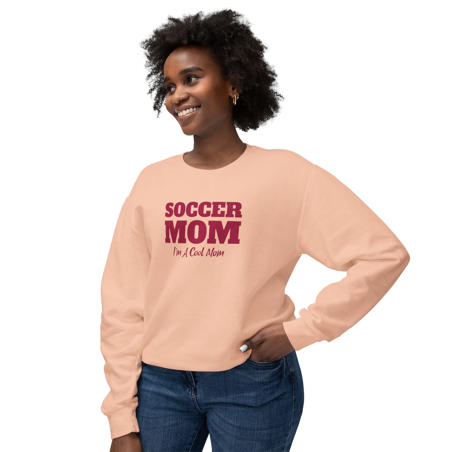 Soccer Mom Unisex Lightweight Crewneck Sweatshirt