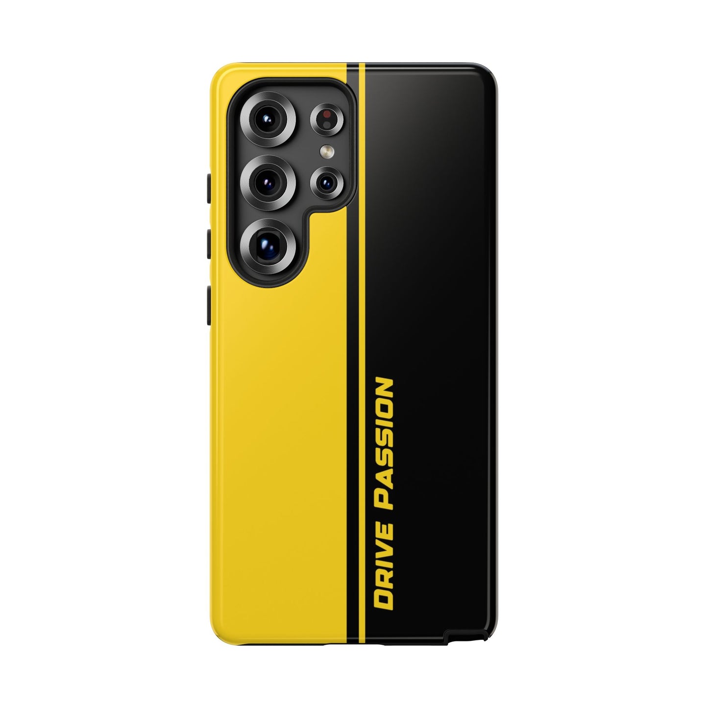 Drive Passion Tough Case – Bold Yellow & Black Design