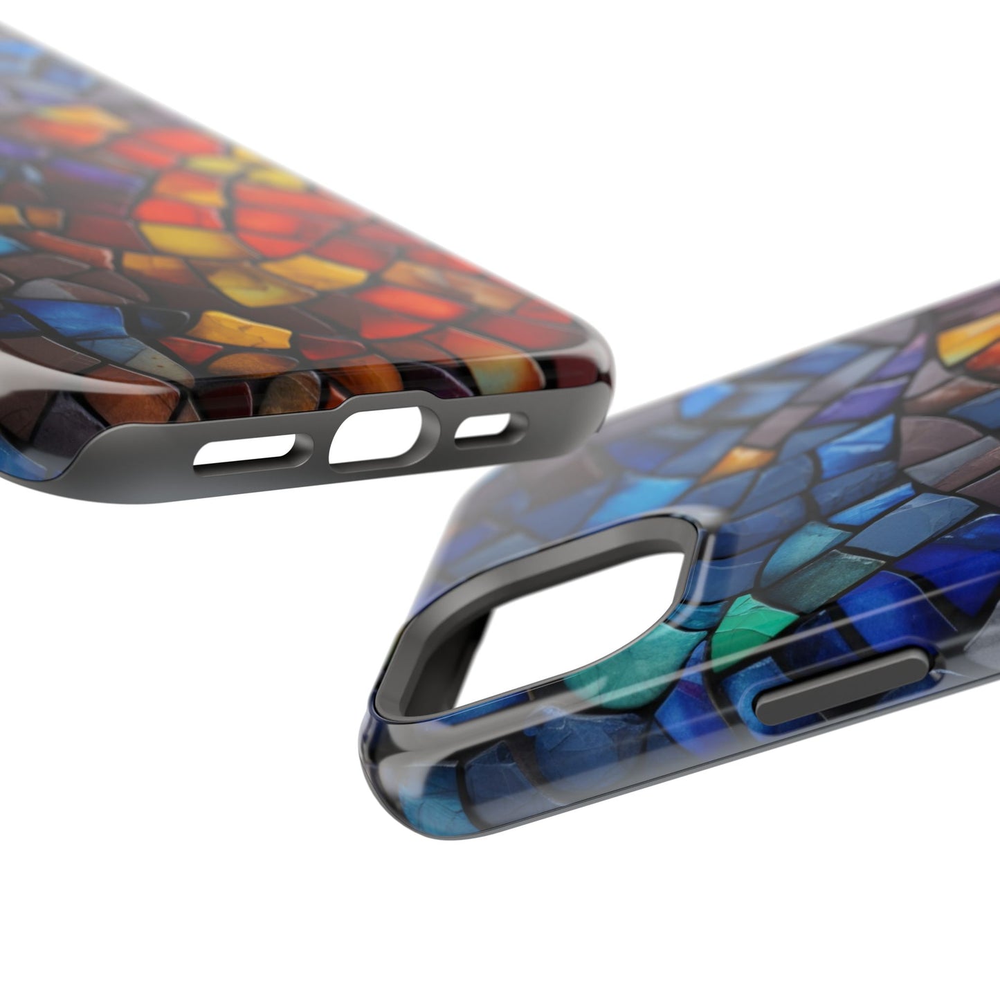 Stained Glass Impact-Resistant Phone Case, Colorful Phone Cover